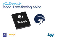 STマイクロ、1チップ衛星測位用IC「Teseo II」をESAに提供…eCall緊急通報システムのガリレオのテスト向け 画像