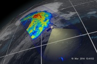 全球降水観測計画GPM衛星 NASAからマイクロ波放射計の初画像発表 画像