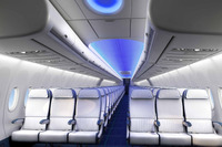 ボーイング、NG737のインテリアアップグレードを展示 画像