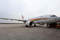 エアバス、チベット航空にシャークレット装備のA319を初納入 画像