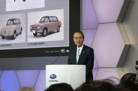 【東京モーターショー05】「新しい電池の開発に取り組む」と富士重工の竹中社長 画像