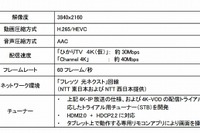 チューナー不要…ひかりTVでの4K放送、試験開始 画像