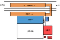 奥羽本線湯沢駅の仮駅舎、7月26日から使用開始 画像