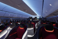 ボーイング、777Xの機内インテリアを公開…窓を競合機より15%以上大型化など 画像