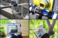 上海問屋、バイクや自転車のハンドルに装着できるデジカメホルダー発売 画像