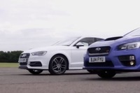 スバル WRX STI 新型とアウディ S3、300psスポーツセダンが加速競争［動画］ 画像