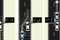 【ITS世界会議14】ホンダ、自動運転技術を活用した「バーチャルけん引」を公開 画像