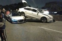 アウディ 2台、ブラジルで大事故…R8 が A5 に追突［動画］ 画像