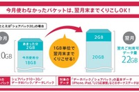 KDDI意識したドコモ…パケットにくりこし&大容量プラン追加 画像