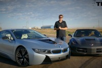 BMW「i」のPHVスポーツ、i8…コルベット 新型と加速競争［動画］ 画像