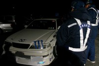 幕張PAと筑波山で深夜の街頭検査、28台に整備命令 画像