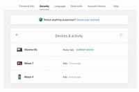 グーグルの「ダッシュボード」…アカウントへの不正アクセスを“見える化” 画像