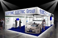 【人とくるまのテクノロジー展14 名古屋】住友電工グループ、SR技術を応用したステアリングなどを紹介 画像