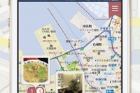 おでかけ写真と地図を一緒にたどれるiOS向けアプリ…マピオン 画像