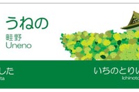 能勢電鉄、駅名看板をリニューアル…「里山」モチーフに 画像