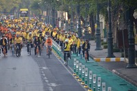 バンコクの歴史地区に自転車レーン 画像