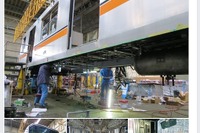 熊本電鉄、01形の改造工事の様子を公開…「青ガエル」の後継車 画像