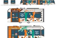富山ライトレール、バレンタインのラッピング電車運行 画像