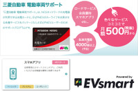 三菱のEV・PHEVサポート向けに充電スポット検索アプリ「EVsmart」を採用 画像