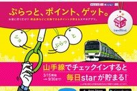 山手線に乗るとポイントが貯まる…JR「チェックイン機能」試験提供 画像