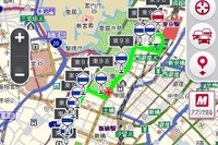 スマホ向けMapFan、対応バス路線に東急バス151路線を追加 画像
