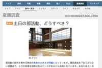 「土日の部活動」あり?なし?…Yahoo!意識調査に10万投票 画像
