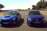 スバル WRX STI と VW ゴルフR …加速競争［動画］ 画像