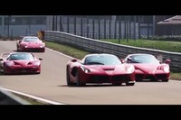 歴代フェラーリの頂点、4台がサーキットを駆ける…走る芸術［動画］ 画像