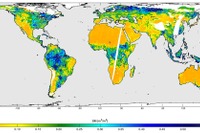 SMAP衛星、土壌水分の分布画像を公開 画像