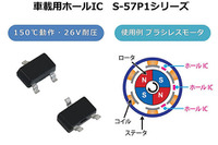 SII、回転制御用ホールICを発売…高温動作・高耐圧で車載機器用モーターに最適 画像