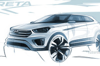 ヒュンダイ の小型SUV、クレタ…内外装のスケッチ公開 画像