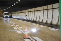 【インフラ検査・維持管理展15】トンネル掃除に最適な風ほうき、電力・燃料は全く不要…西川鉄筋 画像