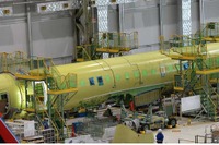 三菱航空機、疲労強度試験用「MRJ」最後の機体が最終組立工程へ 画像
