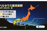 8月13日夜は、ビッグ天体イベント“ペルセウス座流星群” 画像