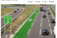 充電器いらず…走るだけで電気自動車にチャージできる専用レーン 画像