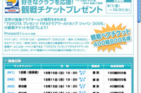 【プレゼント】トヨタカップペア観戦チケットをGET!! 画像