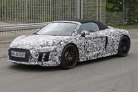 アウディ R8スパイダー が第二世代へ、プロトタイプ初捕捉 画像
