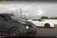 日産 ジューク-R「2.0」、GT-R NISMO と加速対決…600hp同士がバトル［動画］ 画像