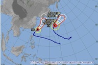 台風15号が24日午後に沖縄最接近、各地で暴風域に 画像