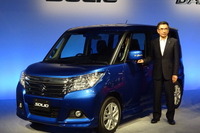 【スズキ ソリオ 新型発表】鈴木社長「小型車10万台達成へ大切なモデル」 画像