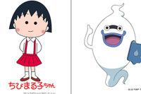赤と白…ちびまる子と妖怪ウォッチ・ウィスパーが紅白歌合戦に 画像