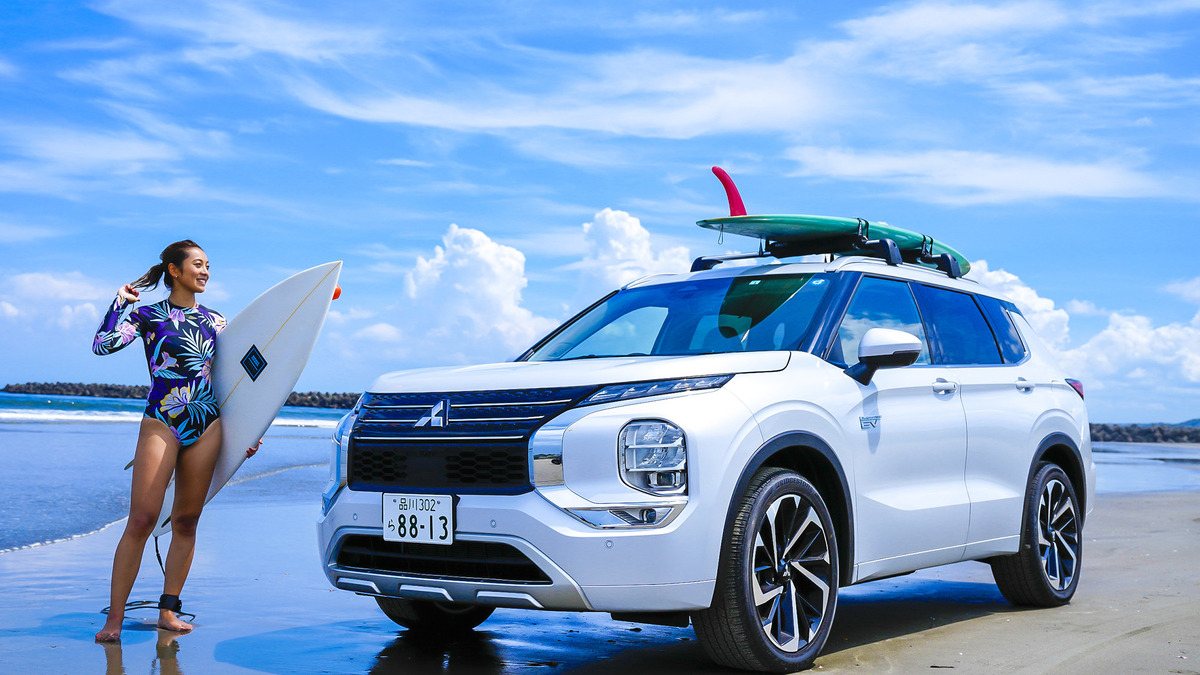サーファーにもぴったり サーフ系youtuber Kanan が 三菱 アウトランダー Phev で夏をさすらう レスポンス Response Jp
