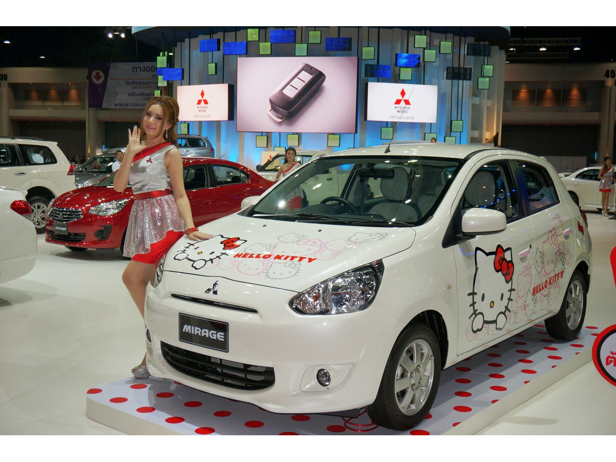 バンコクモーターショー14 三菱ブース キティミラージュは日本より大胆 レスポンス Response Jp バンコクモーターショー14 三菱ブース キティミラージュは日本より大胆 レスポンス Response Jp