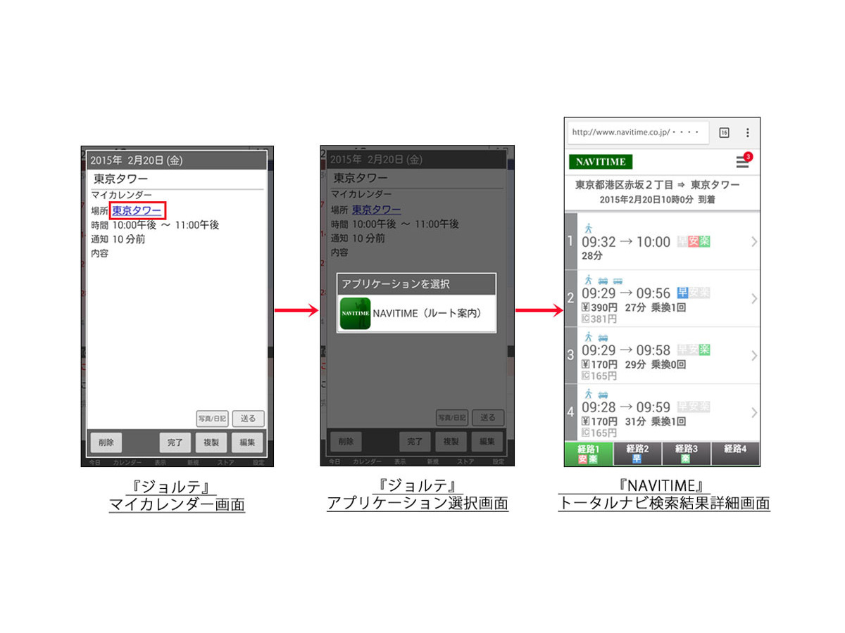 ナビタイム カレンダー システム手帳サービス ジョルテ と連携 ナビタイム カレンダー システム手帳サービス ジョルテ と連携