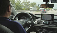 自動運転車の例（アウディのレベル3自動運転車）