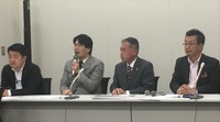 消防職員採用で、色覚検査が導入されていることについて語る地方議員ら(1月16日、衆議院議員会館)