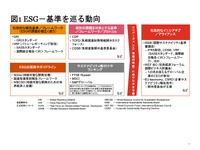 図1 ESG – 基準をめぐる動向