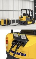 新開発の定置式急速充電器と2口充電(オプションを含む)