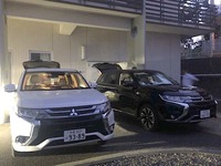 老人ホームでPHEVから給電する様子(2019年)