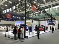2022年末から開催された広州モーターショーでのテスラのブース全景